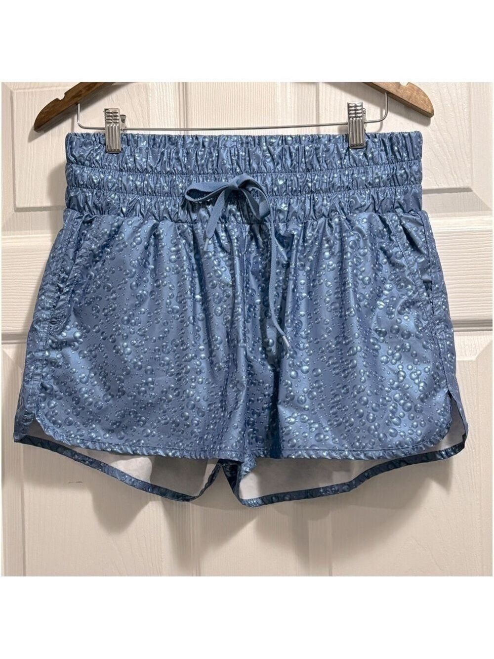 Zyia Active High Rise Blue Bomber Running Shorts Bubble Size Large
